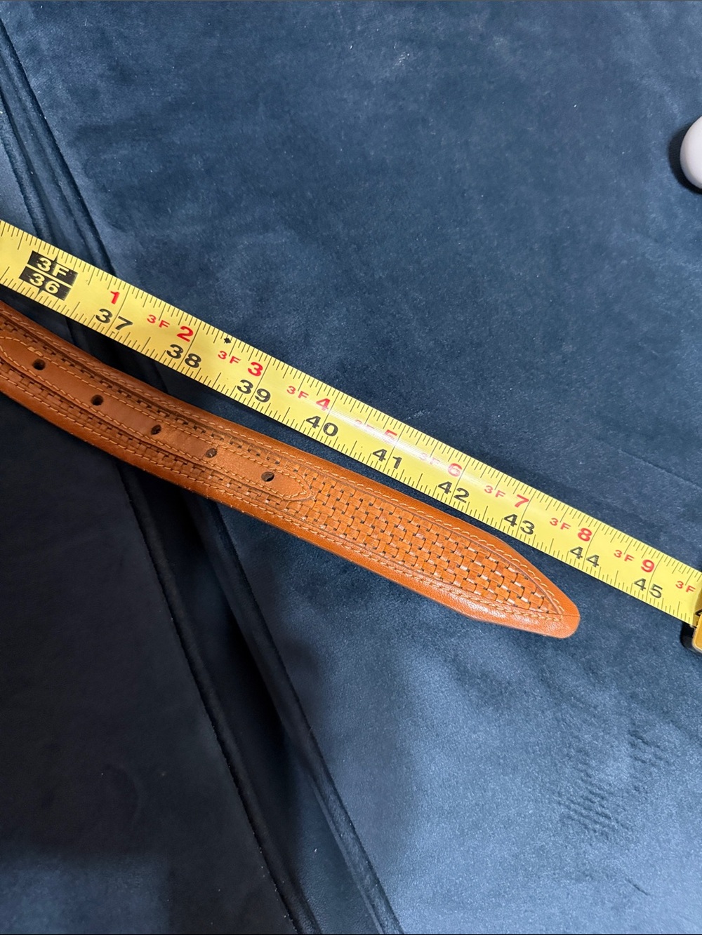 Allen Edmonds Braided Cognac Leather Belt with replacement buckle see pictures!
